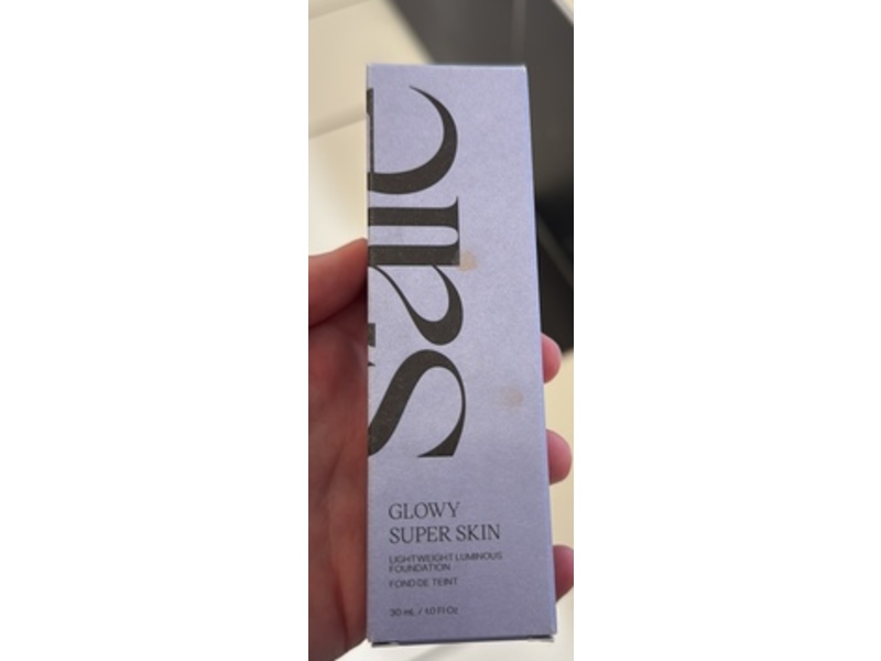 Saie Glowy Super Skin Lightweight Luminous Foundation, 19 Tan With Golden Undertones, 1 fl oz/30 mL