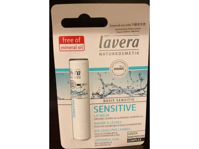 Lavera Naturkosmetik Sensitive Lip Balm, Green, Pack Of 6