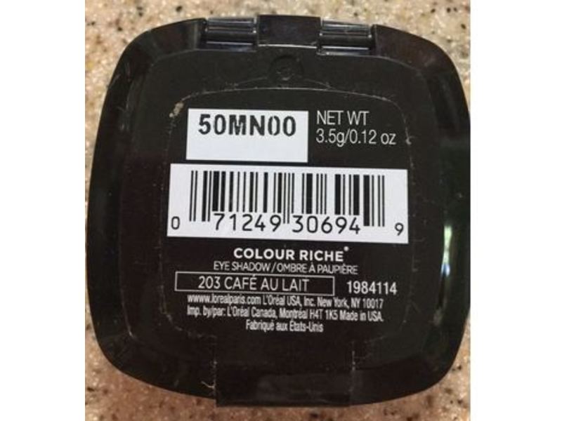 L'Oreal Paris Colour Riche Monos Eyeshadow, Cafe Au Lait, 0.12 oz/3.5 g