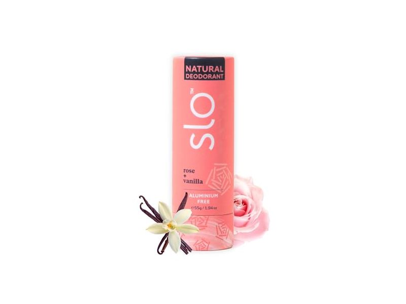 Slo Natural Deodorant, Rose+Vanilla, 1.76 oz/50 g