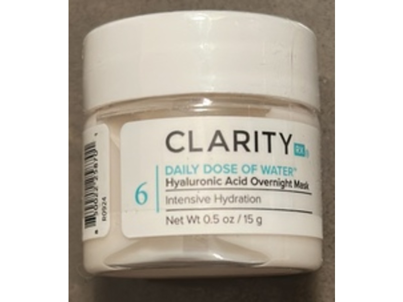 ClarityRx Daily Dose of Water Overnight Mask, Hyaluronic Acid, 0.5 oz/15 g