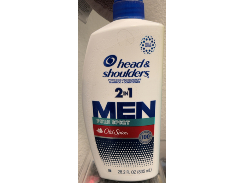Head & Shoulders Men Pure Sport 2 In 1 Dandruff Shampoo + Conditioner, Old Spice, 28.2 fl oz/835 mL