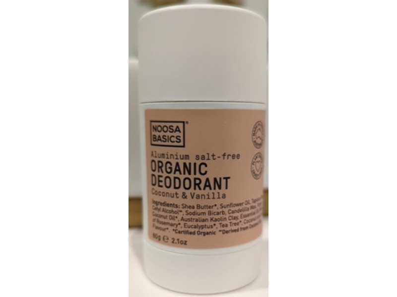Noosa Basics Organic Deodorant, Coconut & Vanilla, 2.1 oz/60 g