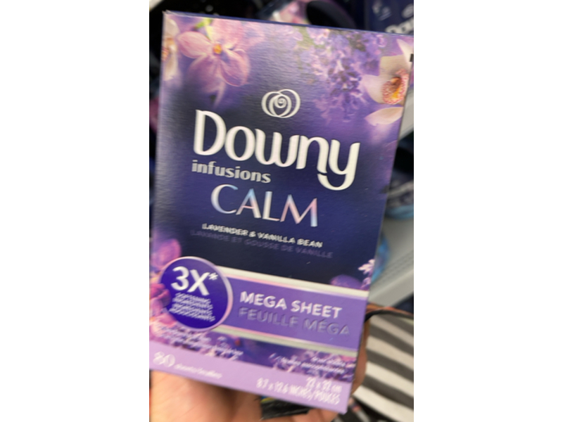 Downy Infusions Calm Mega sheet, Lavender & Vanilla Bean, 80 Count