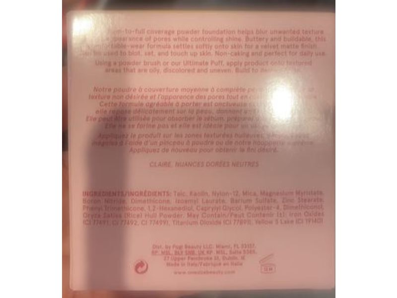 One/size Turn Up The Base Versatile Foundation Powder, Light 3, 0.26 oz/8 g