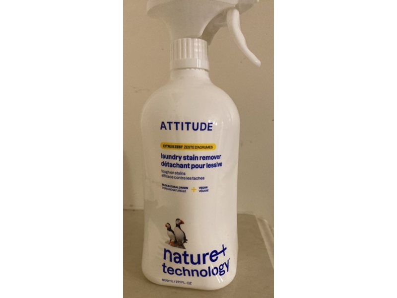 Attitude Laundry Stain Remover, Citrus Zest, 27.1 fl oz/800 mL