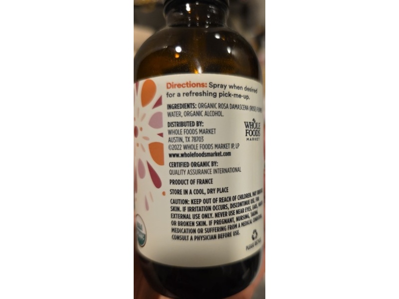 365 By Whole Foods Market Organic Hydrosol Moroccan Rose, 3.89 fl oz/115 mL