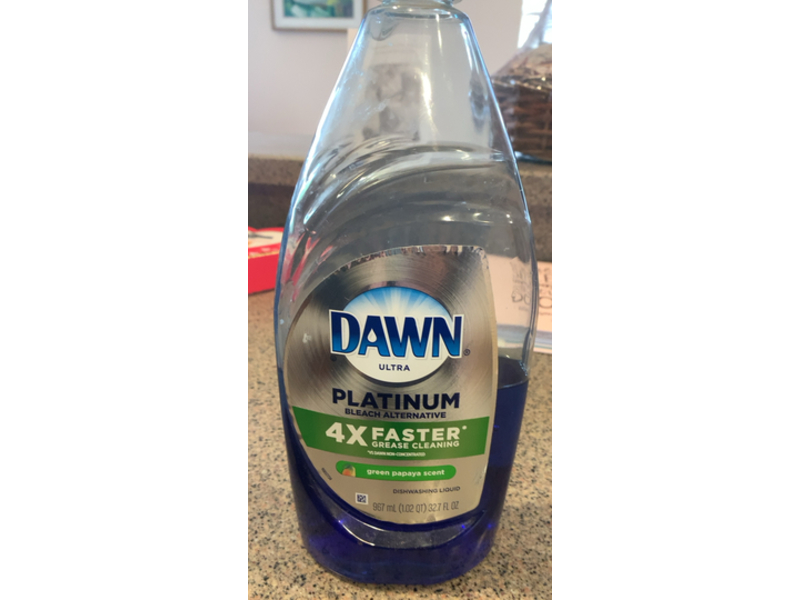 Dawn Ultra Platinum Dishwashing Liquid, Green Papaya, 32.7 fl oz/967 mL