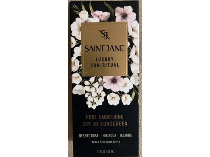 Saint Jane Luxury Sun Ritual Sunscreen, Pore Smoothing, SPF 30, 1.7 fl oz/50 mL