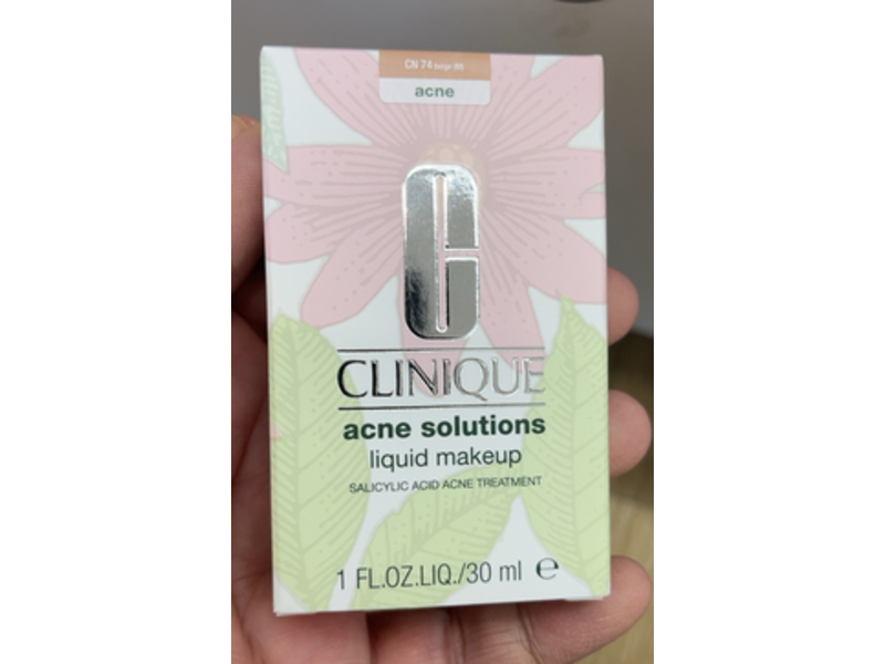 Clinique Acne Solutions Liquid Makeup, CN 74 Beige, 1 fl oz/30 mL