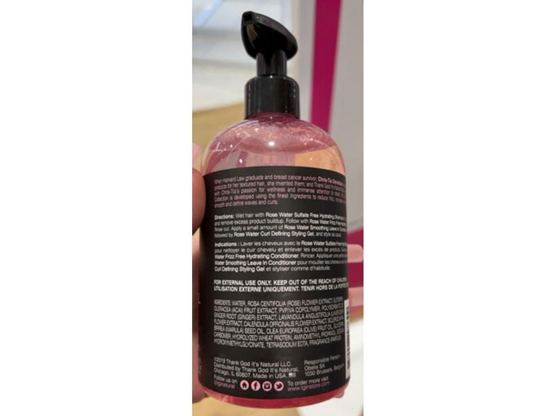 tgin Rose Water Defining Styling Gel, 13 oz