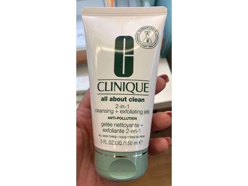 Clinique All About Clean 2-In-1 Cleansing + Exfoliating Jelly, 5 fl oz/150 mL