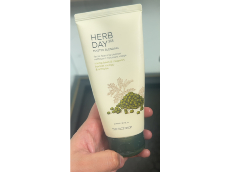 The Face Shop Herb Day 365 Master Blending Facial Foaming Cleanser, 5.7 fl oz/170 mL