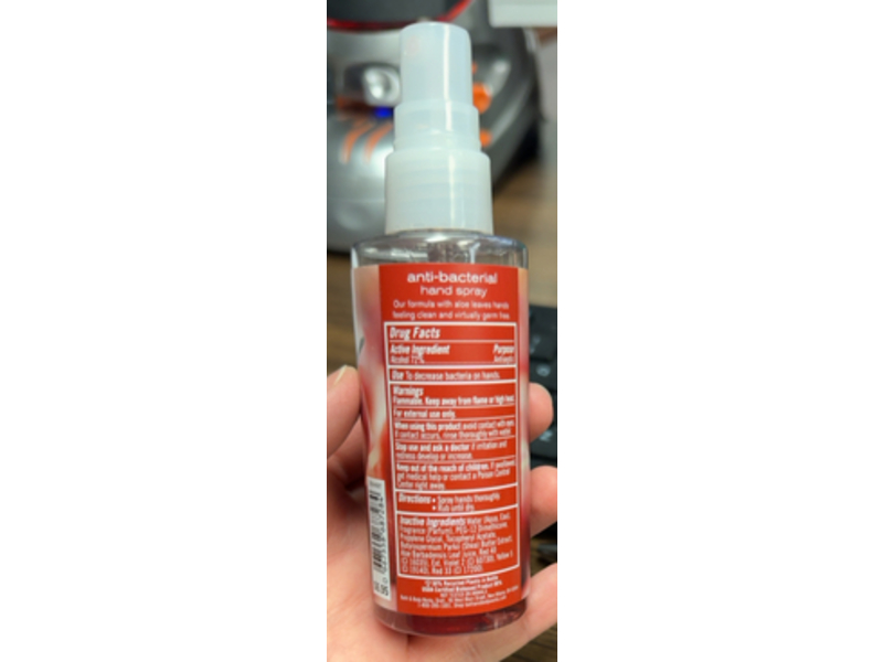 Bath & Body Works Anti-Bacterial Hand Spray, Afternoon Apple Picking, 3 fl oz/88 mL