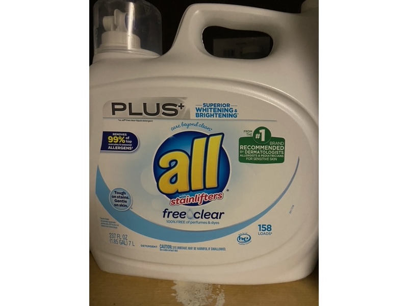 All Free Clear Plus+ Liquid Laundry Detergent, 158 loads