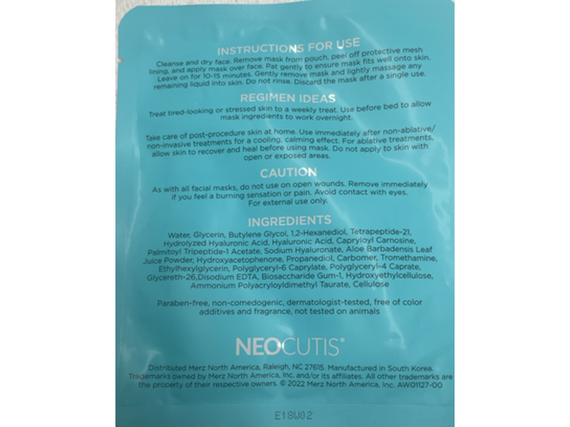 Neocutis Neo Restore Post Treatment Nourishing Mask,
