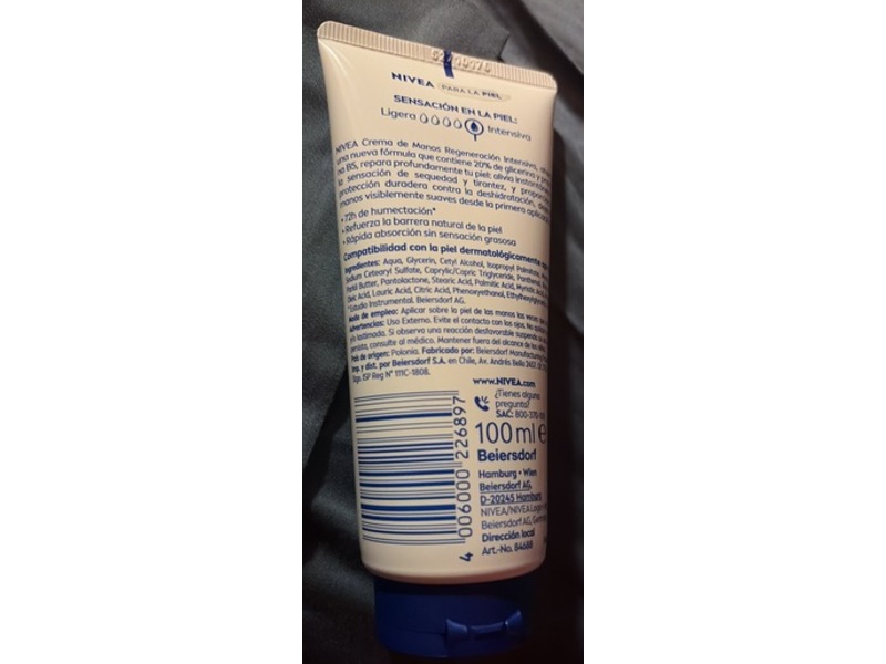 Nivea Intensive Regeneration Hnad Cream, Glycerin & Provitamin B5, 100 mL
