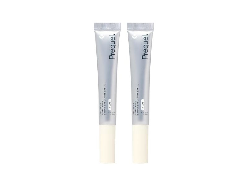 Prequel Lip Visor Sunscreen, Clear, SPF 30, PA+++, 0.34 fl oz/10 mL, Pack Of 2