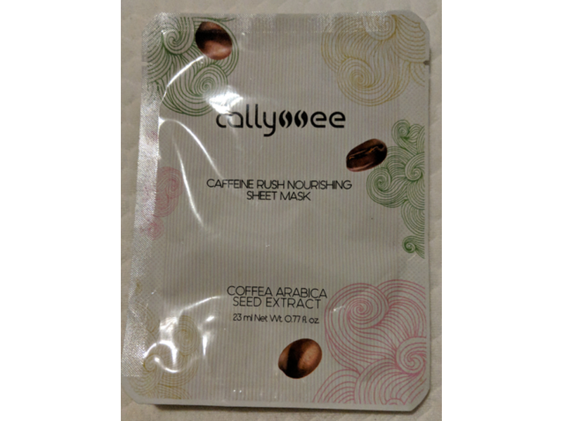 Callyssee Caffeine Rush Nourishing Sheet Mask, 0.77 fl oz / 23 ml