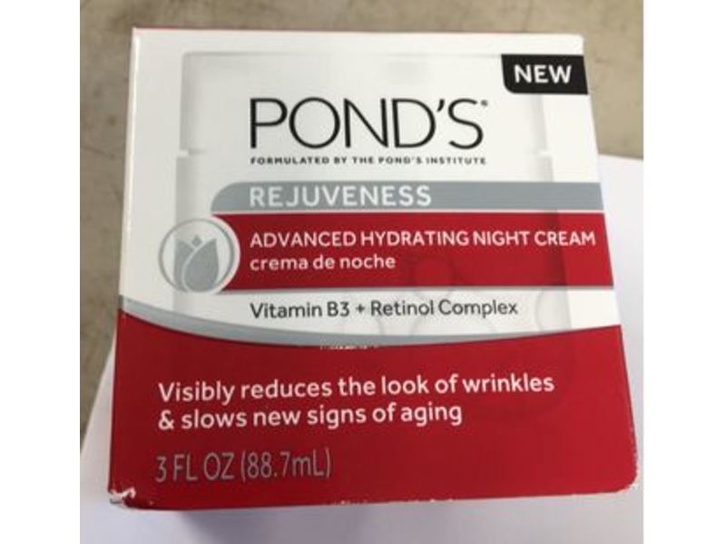 Pond's Rejuveness Advanced Hydrating Night Cream, Vitamin B3 + Retinol Complex, 3 fl oz/88.7 mL