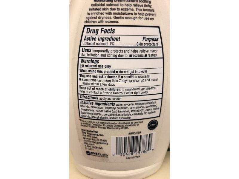 CVS Health Eczema Care Moisturizing Cream, 12 fl oz/354 mL