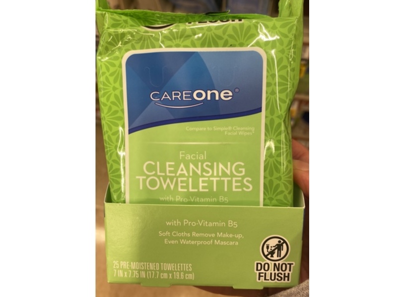 Careone Facial Cleansing Towelettes, 25 Count