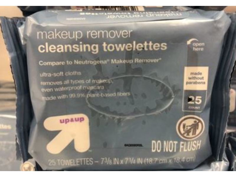 Up&Up Makeup Remover Cleansing Towelettes, 25 Count