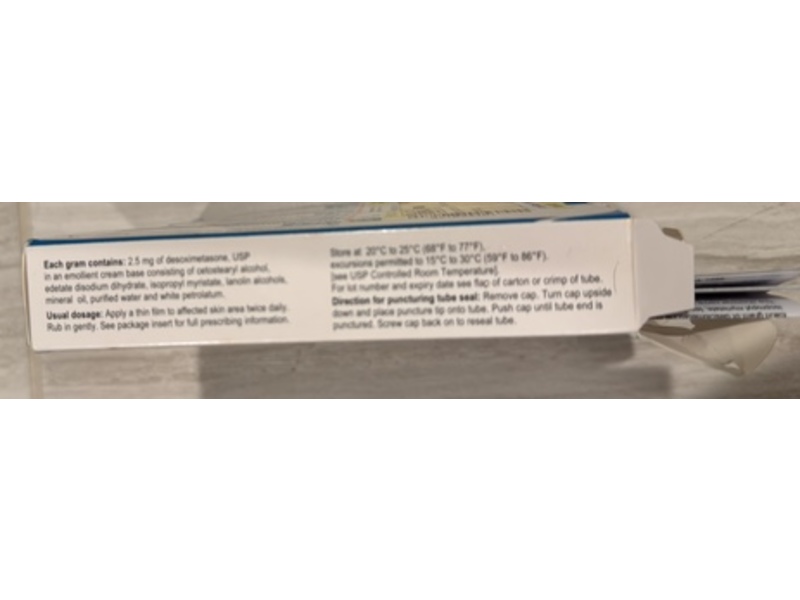 Desoximetasone Cream 0.25%, 15 g, Viona (Rx)