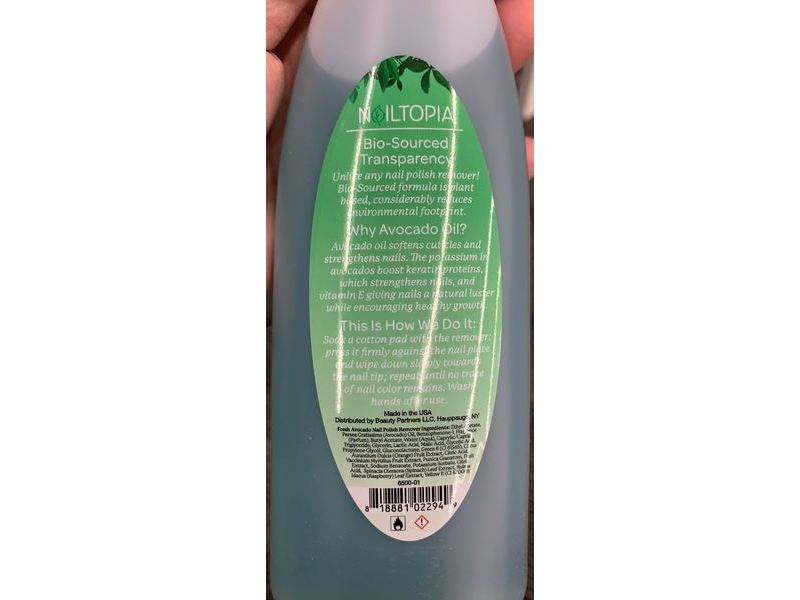 Nailtopia Nail Polish Remover, Fresh Avocado, 8.0 fl oz/236 mL