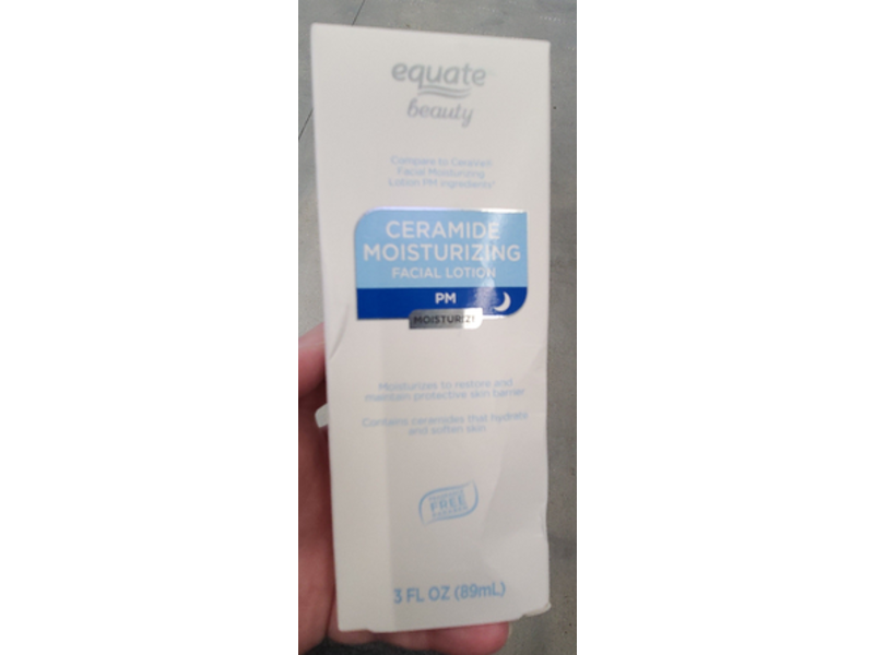 Equate Beauty Ceramide Moisturizing Facial Lotion, Pm, 3 fl oz/89 mL