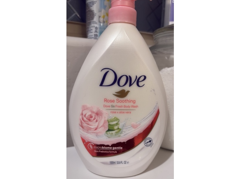 Dove Body Wash, Rose Aloe Vera, 33.8 fl oz/1000 mL