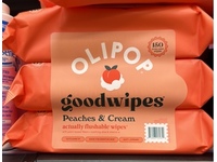 Olipop Good Wipes, Peaches & Cream, 150 Count - thumbnail 2