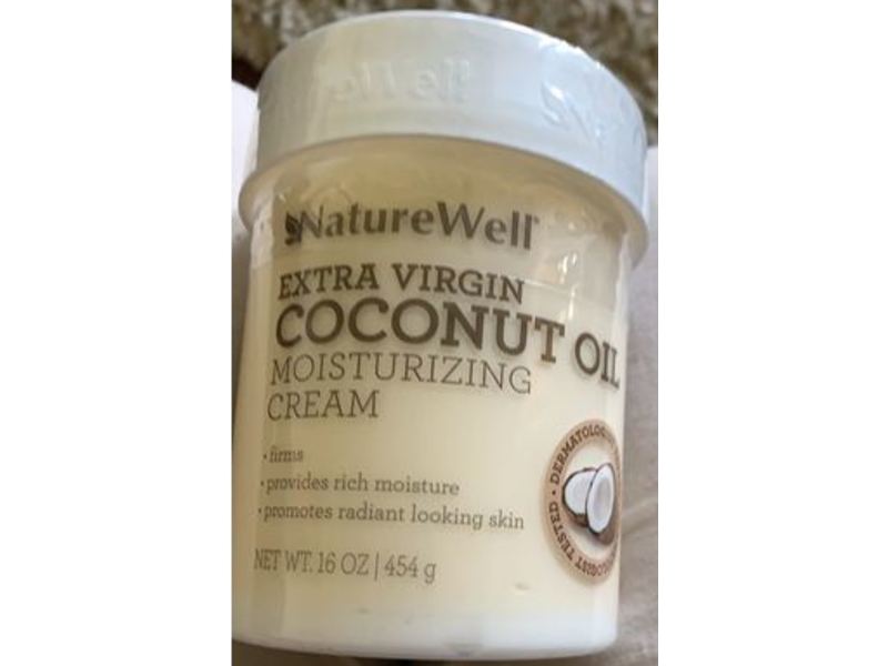 NatureWell Extra Virgin Coconut Oil Moisturizing Cream, 16 oz/454 g