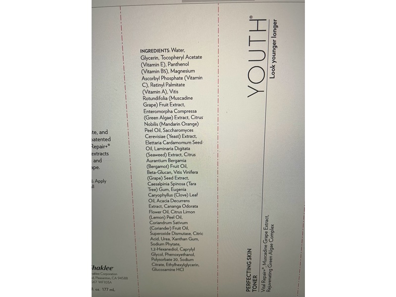 Youth Perfecting Skin Toner, 6 fl oz/177 mL