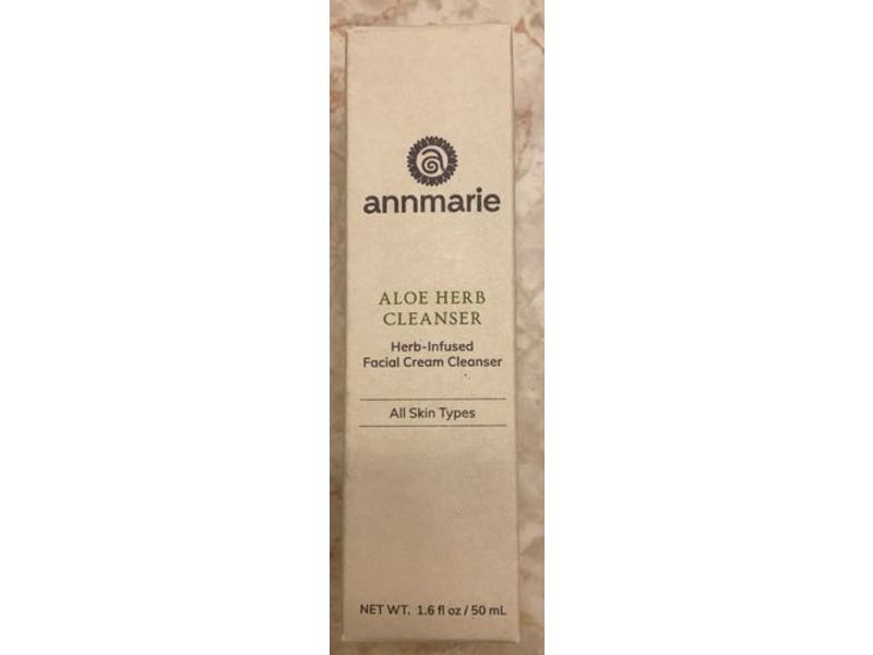 Annmarie Facial Cream Cleanser, Aloe Herb, 1.6 fl oz/50 mL