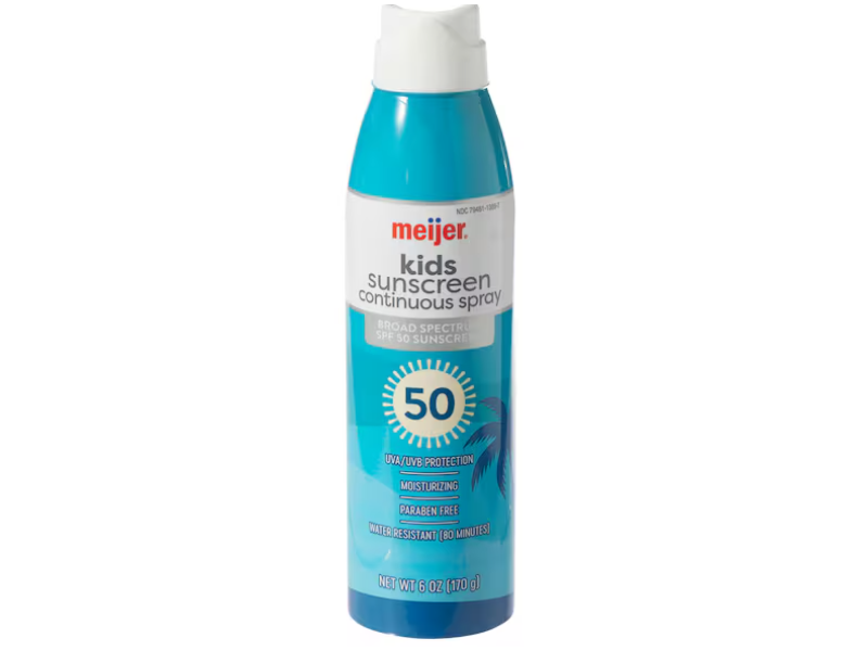 Meijer Kids Sunscreen Continuous Spray, SPF 50, 6 oz/170 g