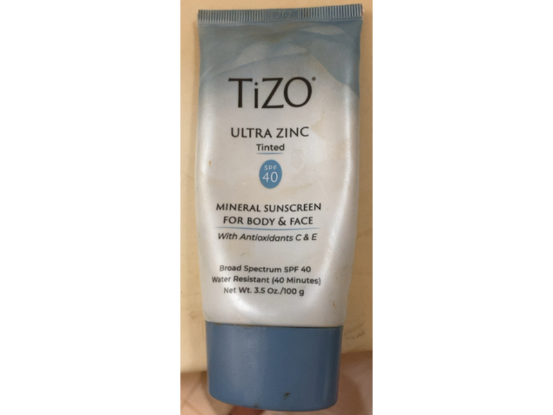 Tizo Ultra Zinc Tinted Mineral Sunscreen, Antioxidants C & E, SPF 40, 3.5 oz/100 g