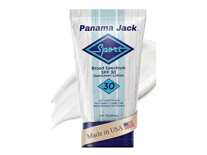 Panama Jack Sport Sunscreen Lotion. SPF 30, 3 fl oz/89 mL