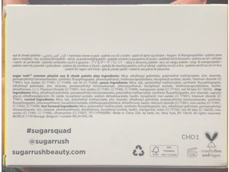 Tarte Cosmetics Sugar Rush Summer Playlist Eye & Cheek Palette