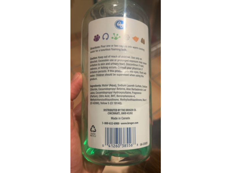 Kroger Soapy Safari Bubble Bath, Kiwi Melon Scented, 32 fl oz/946 mL