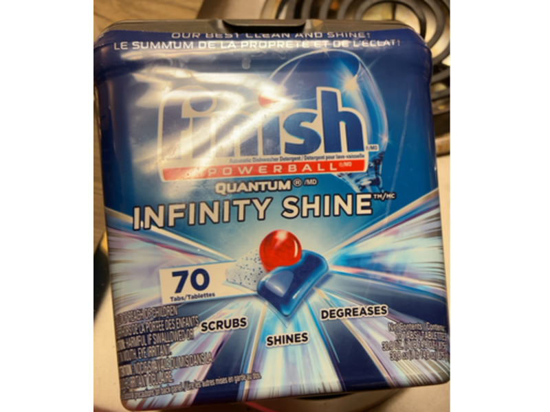 Finish Quantum Dishwasher Detergent, Infinity Shine, 70 Tablets