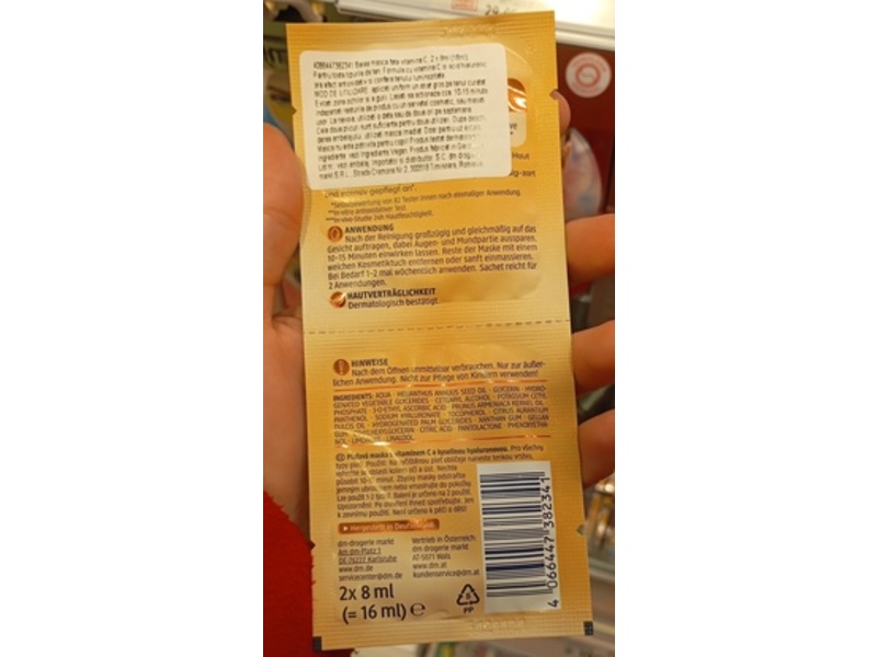 dm Balea Mask, Vitamin C, 8 mL, 2 Count