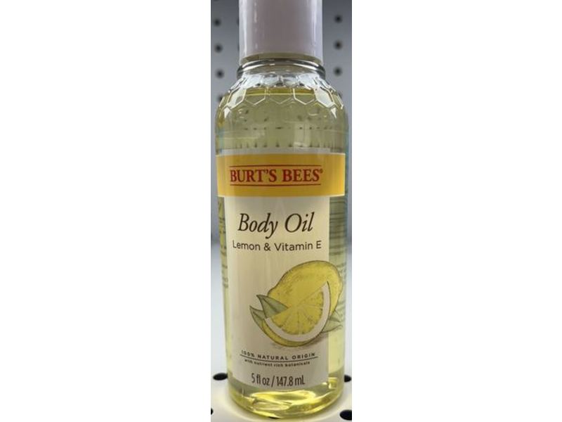 Burt's Bees Body Oil, Lemon & Vitamin E, 5 fl oz/147.8 mL