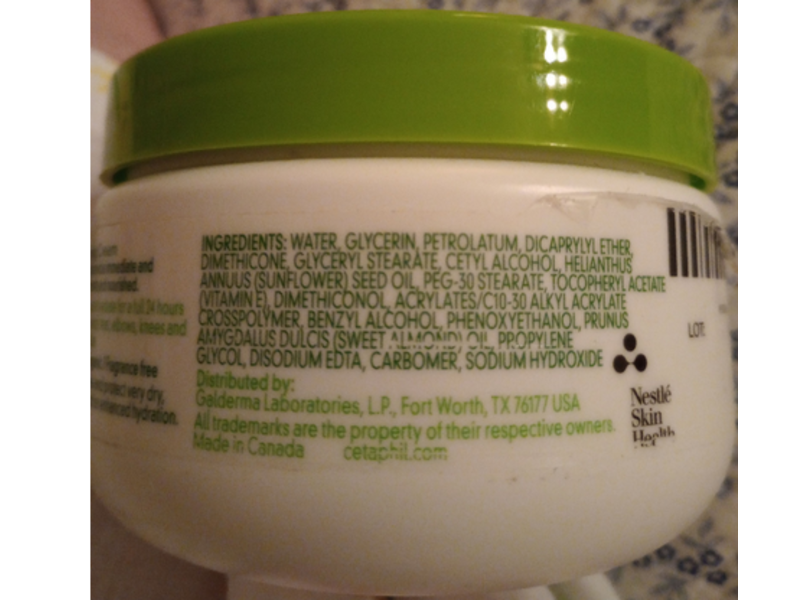 Cetaphil Moisturizing Body Cream, 8.8 oz/250 g