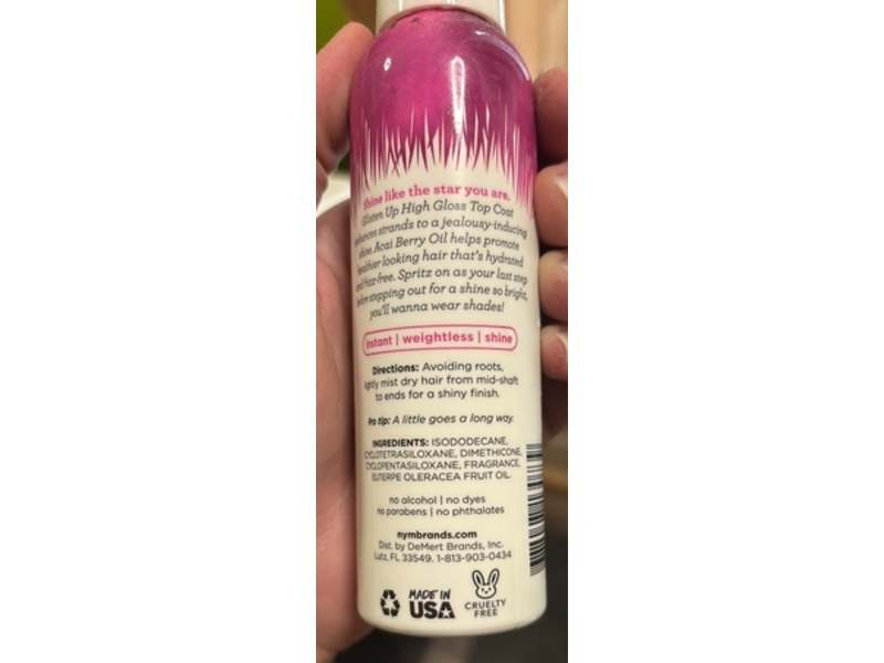 Not Your Mother's High Gloss Top Coat, Glisten Up, 4 fl oz/118 mL