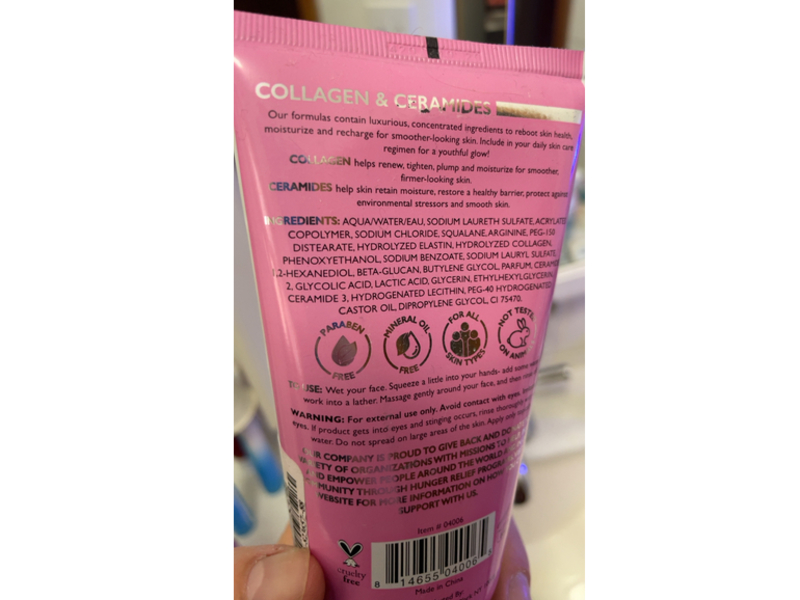 Spascriptions Collagen & Ceramides Facial Cleanser, 5 fl oz/150 mL