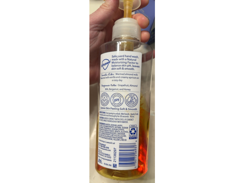 Safeguard Hand Wash, Crazy Almond, 15.5 fl oz/458 mL