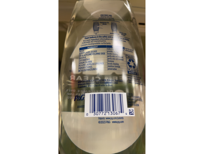 Dawn Free & Clean Dishwashing Liquid, 24.3 fl oz/718 mL