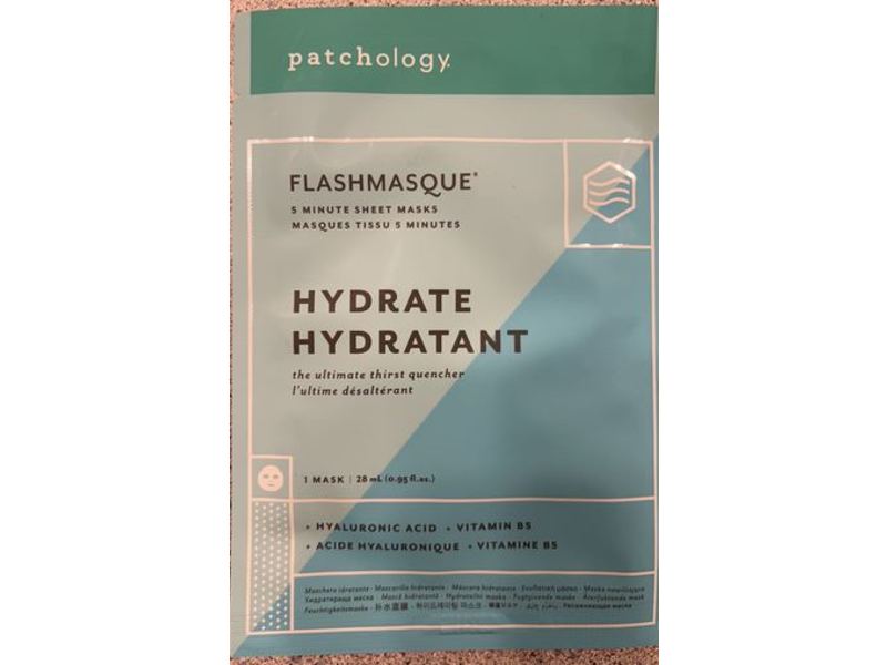 Patchology Hydrate 5 Minute Sheet Masks, 0.95 fl oz/28 mL