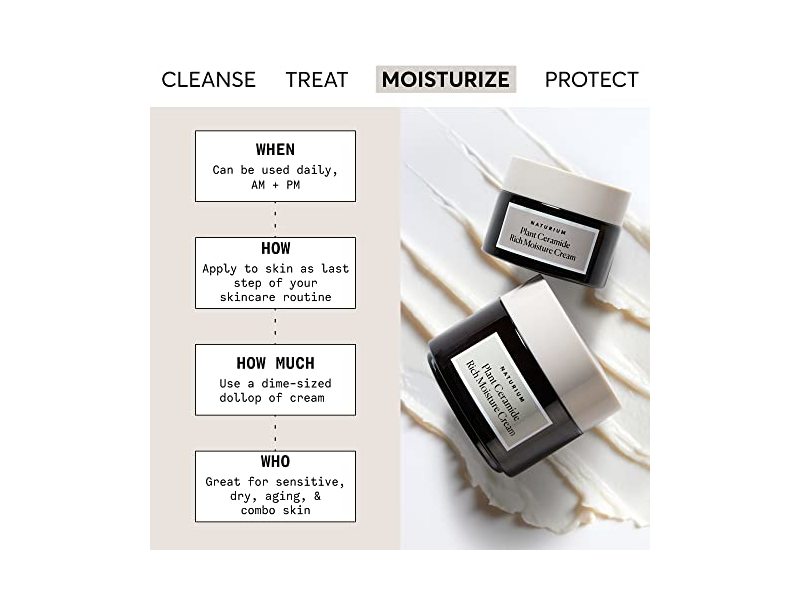 Naturium Plant Ceramide Rich Moisture Cream, 3.5 oz